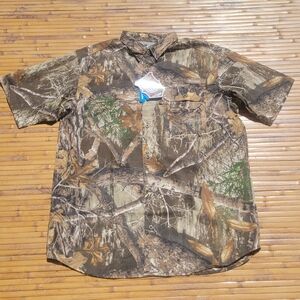 Columbia Men's Short Sleeve Realtree Camo Button-Down XL Hunting